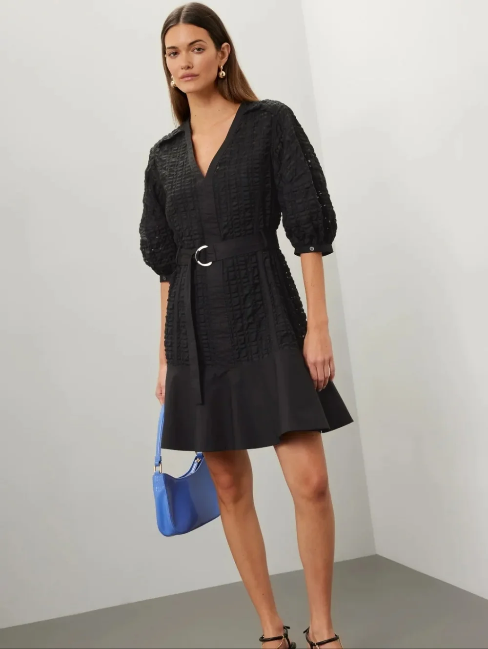 3.1 Phillip Lim Puff Sleeve Dress Size Large MSRP $595